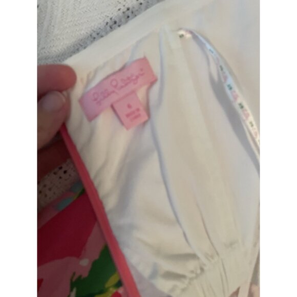 NEW! Lilly Pulitzer Keetan dress NWT sz 6 Strapless Silk Blend Hotty Pink $198 - Picture 5 of 8